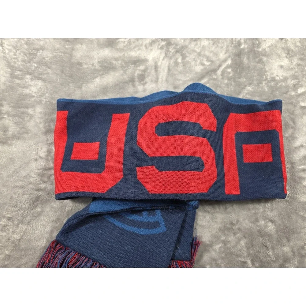 NWT Nike Team USA Knit‎ Sport Men's Winter Scarf , One Size , Red/Blue